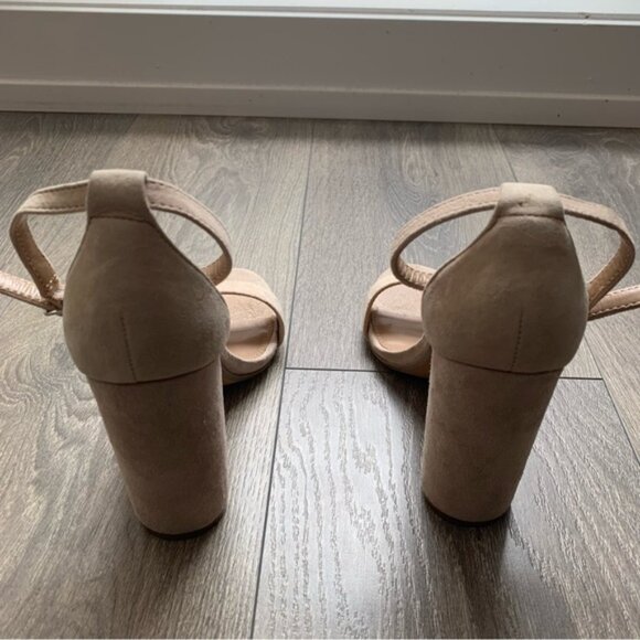 Steve Madden Carrson Heels Sandals Suede Ankle Strap Block Heel Size 8 - Picture 13 of 16